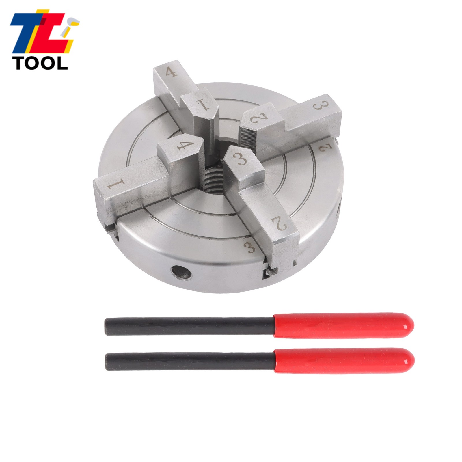 4″ High Concentricity 4 Jaw Lathe Chuck Set 1×8 TPI Self Centering