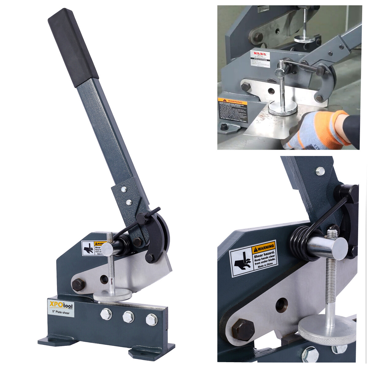 6 Inch Sheet Metal Plate Shear Solid Steel Frame Mounting Type for Cutting Sheet