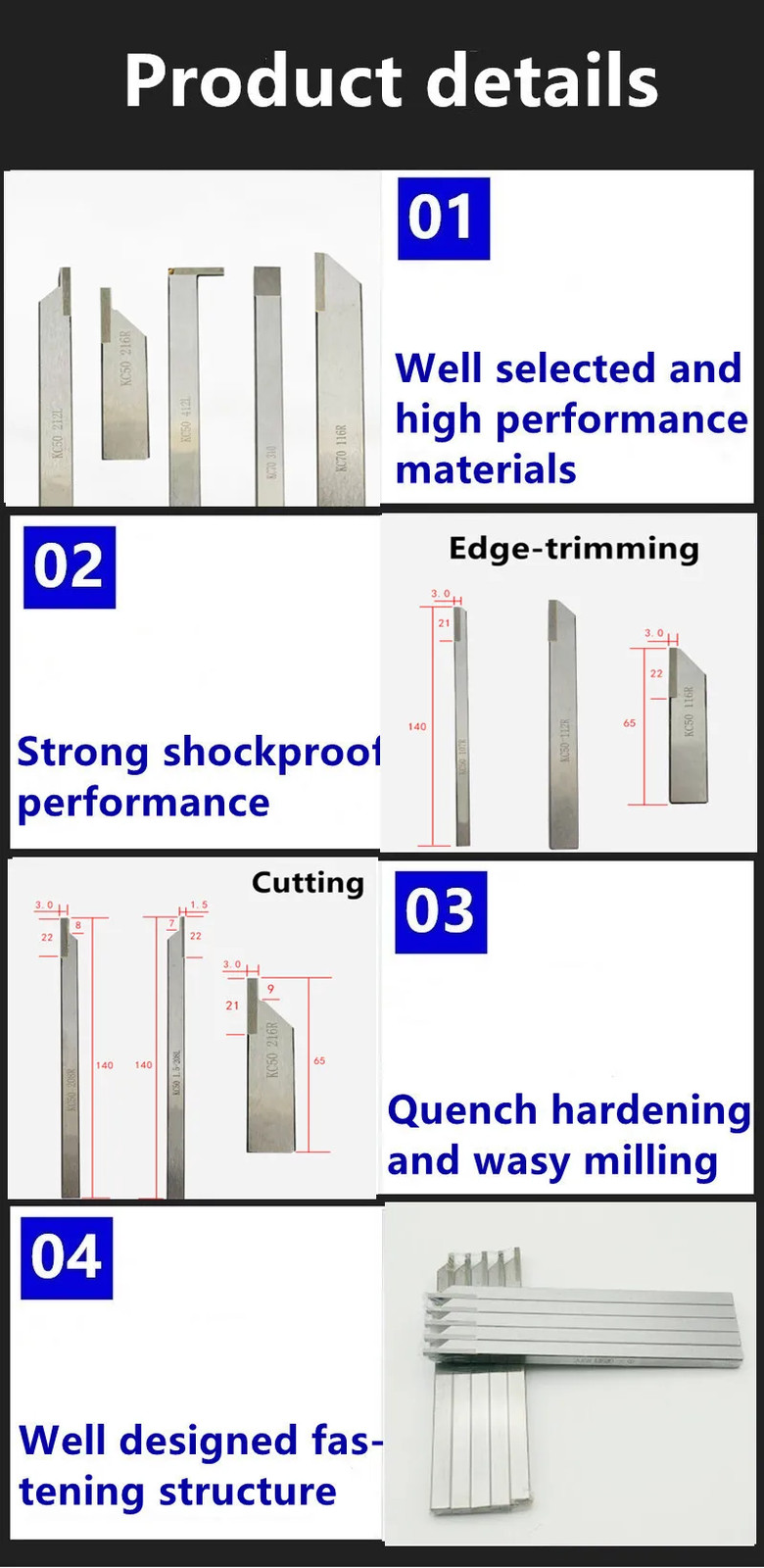 Brazed Carbide Turning Tool Boring Bit CNC Lathe Thread Cutting Alloy Tool Set