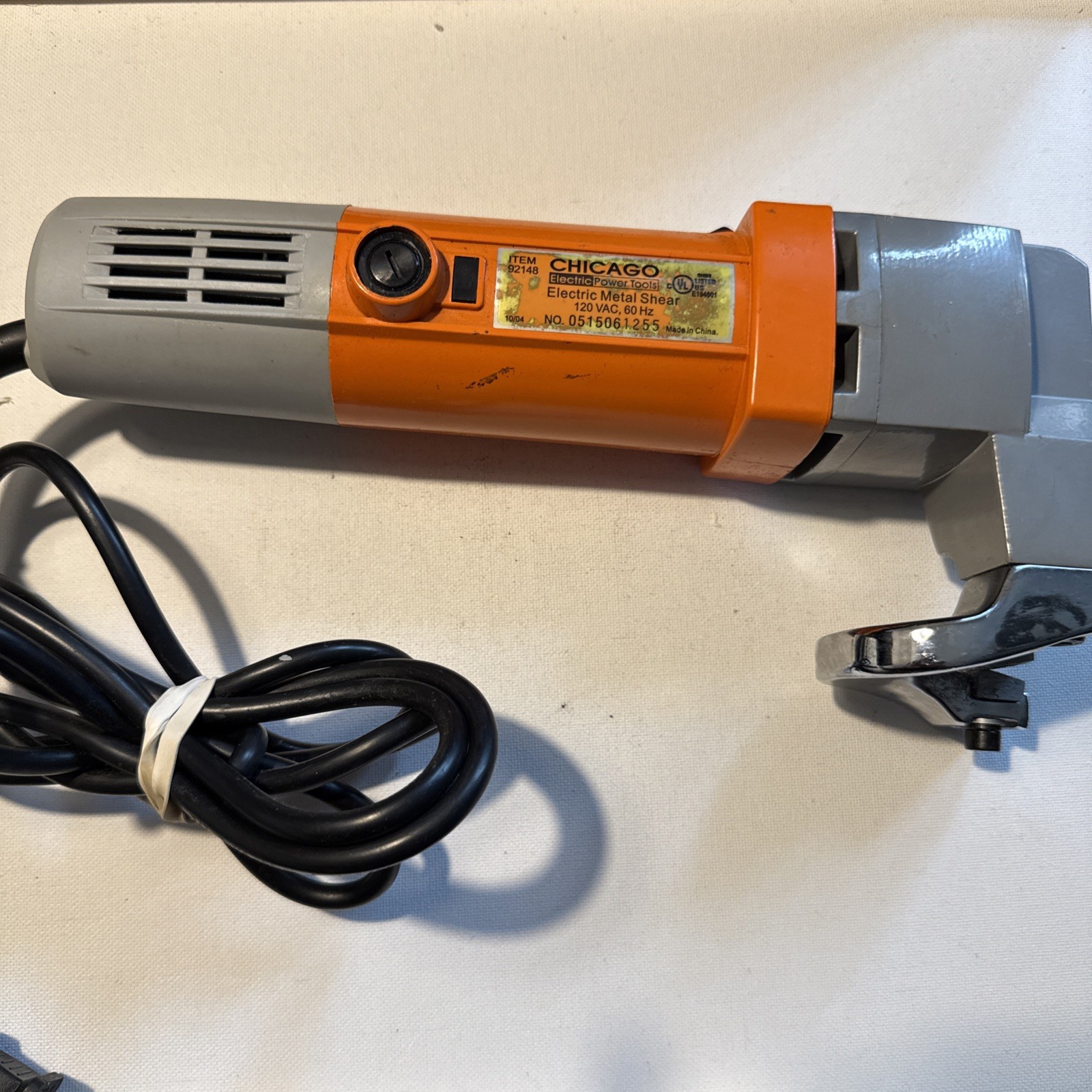Chicago Electric Metal Shear 120V AC/DC, 50–60 Hz