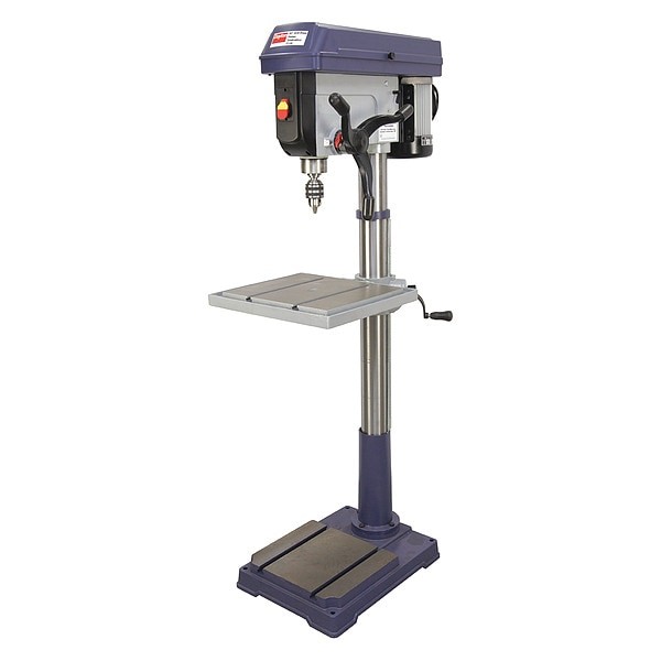 Dayton 54Zw28 Floor Drill Press, Belt Drive, 1 1/2 Hp, 120V Ac V, 20 In Swing,