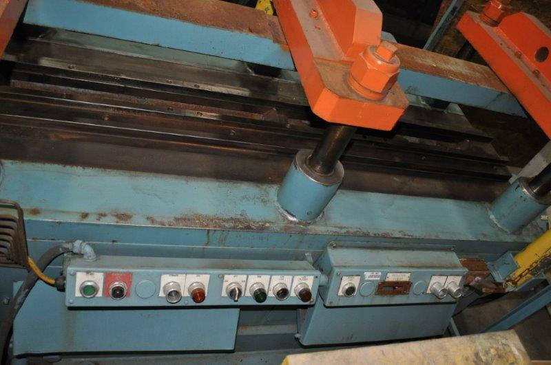 50 TON TISHKEN CUT OFF PRESS 72″ x 32″ BED AREA 20″ BETWEEN POSTS FB 30″ BETWEEN