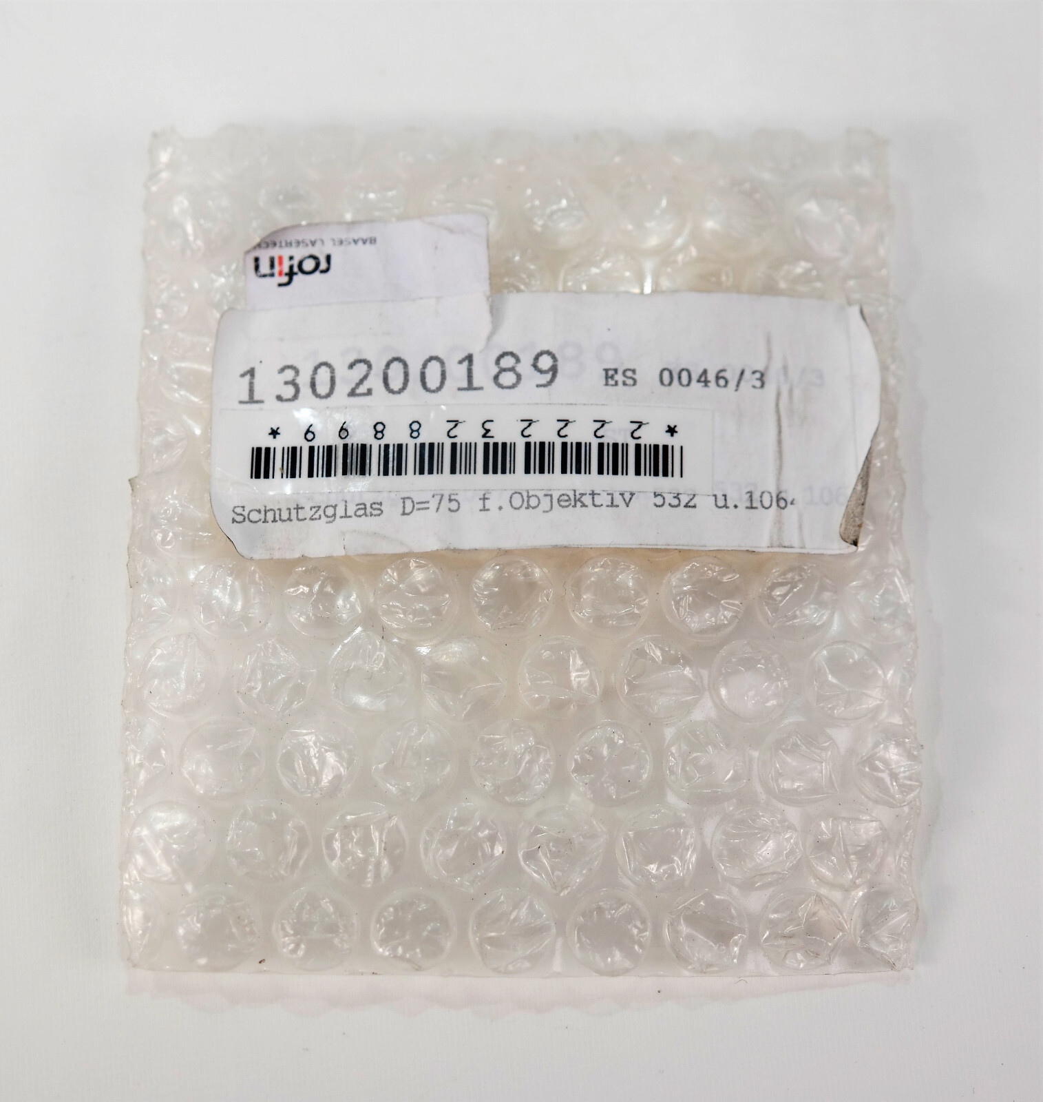 Rofin 130200189 Protective Glass D=75 for Lens 532 and 1064nm Laser