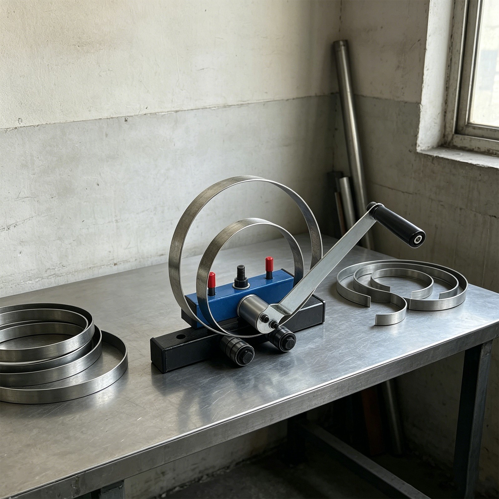 Manual Roller Bender,Workbench Mounted Bender,Multi-Function Metal Bending Tool