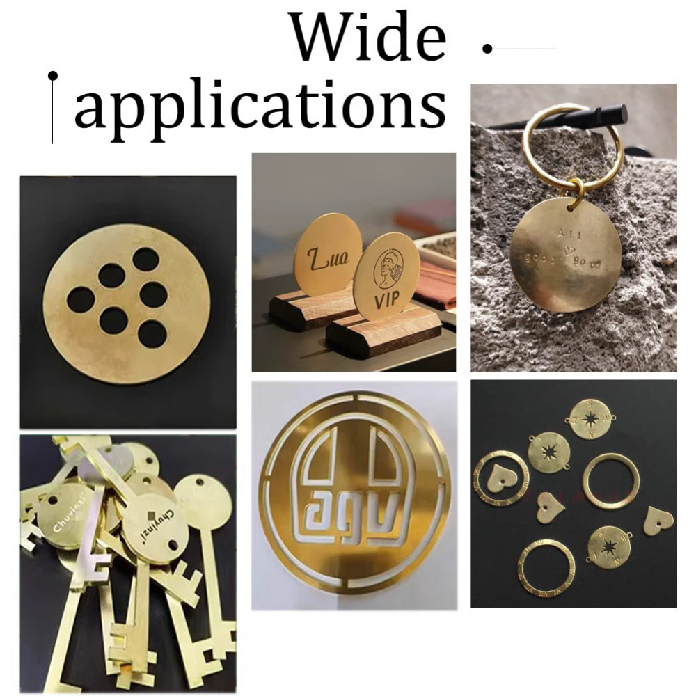 1pcs H62 Brass Discs Flat Round Sheet Wall Dia 50/60/80/100mm Thick 0.5/1/2/3mm
