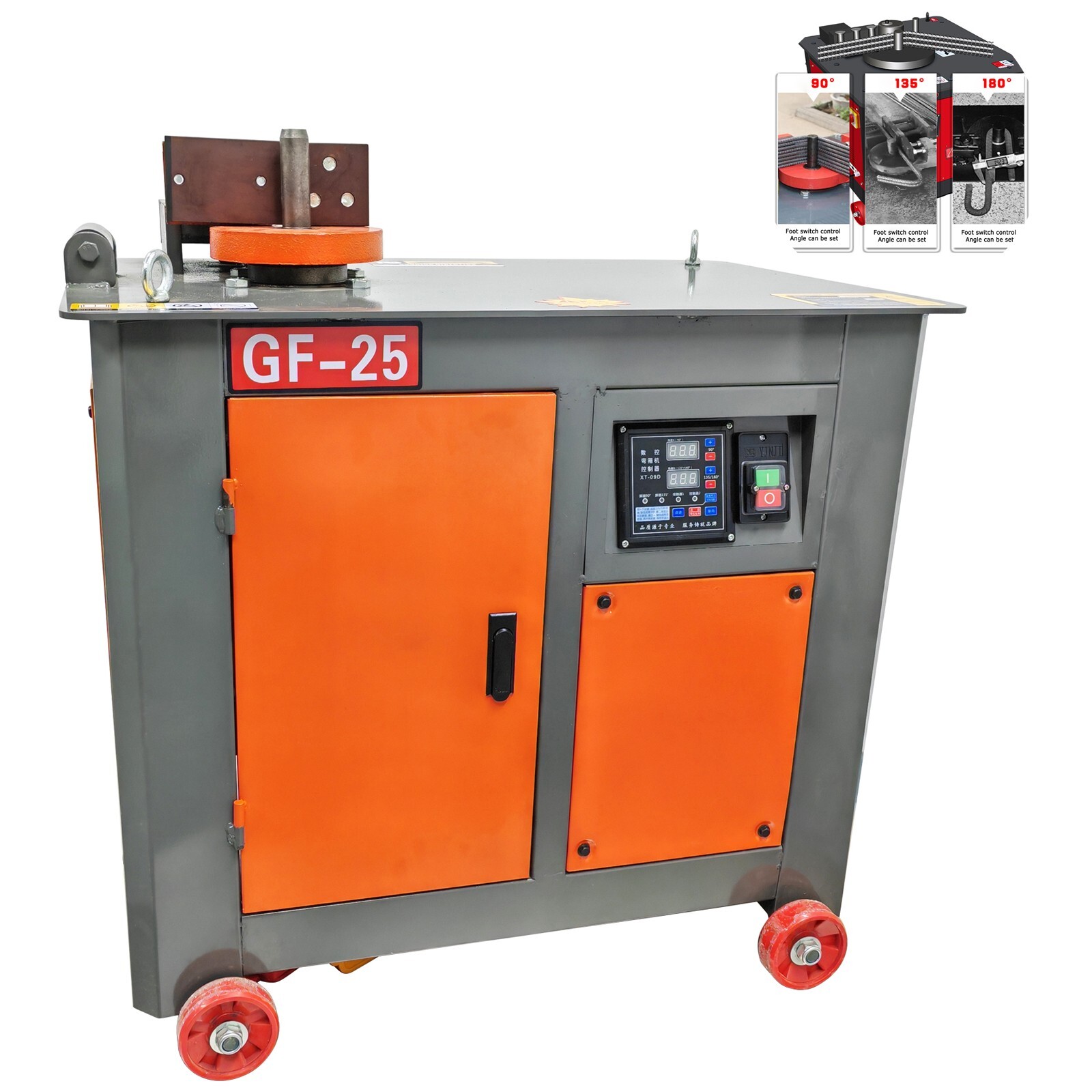 Heavy Duty 220V Electric Rebar Bender Bending Machine 18-22mm 0-180° Adjustable