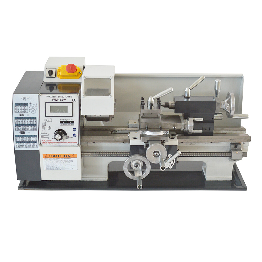 WM180V Metric Precision Metal Bench Lathe 600W Metalworking Wood Lathe