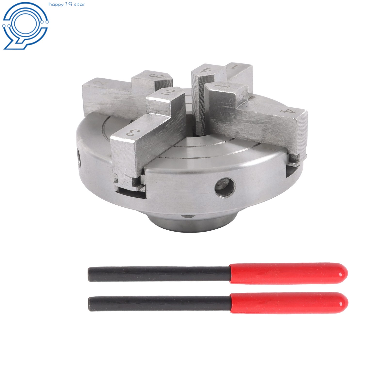4″ Quick Change 4 Jaw Lathe Chuck Set 1×8 TPI Self Centering Thread