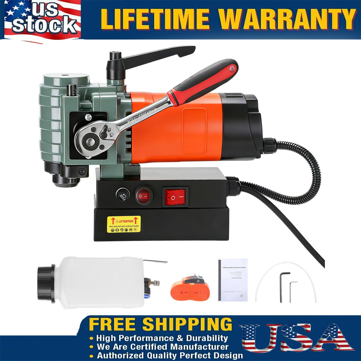 portable mag drill steel cutting tool magnetic drill press low profile mag