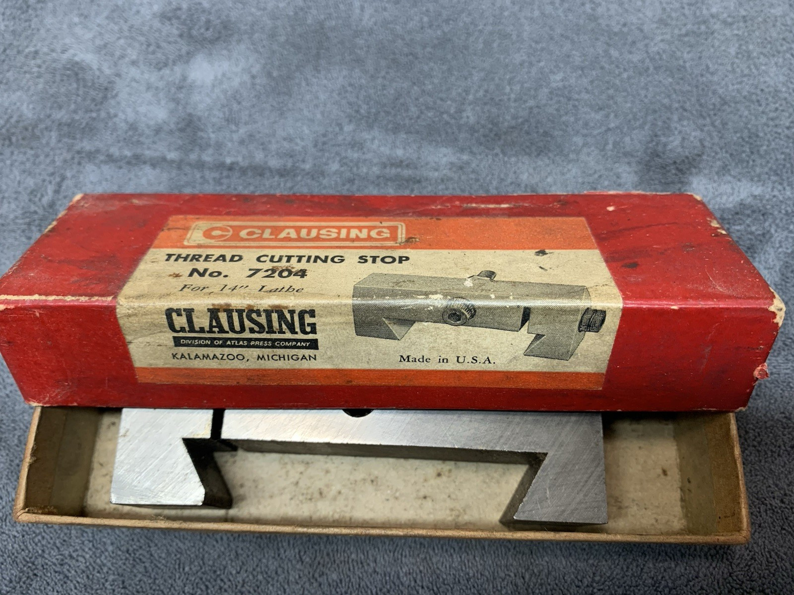 Machinist Tool Used Clausing Thread Stop #7204 for 14″ Lathe