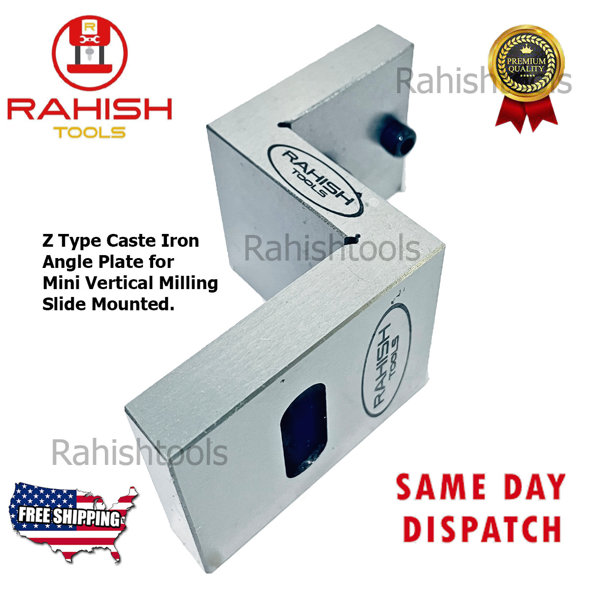 ZType Caste Iron Angle Plate for Mini Vertical Milling Slide Mounted RAHISHTOOLS