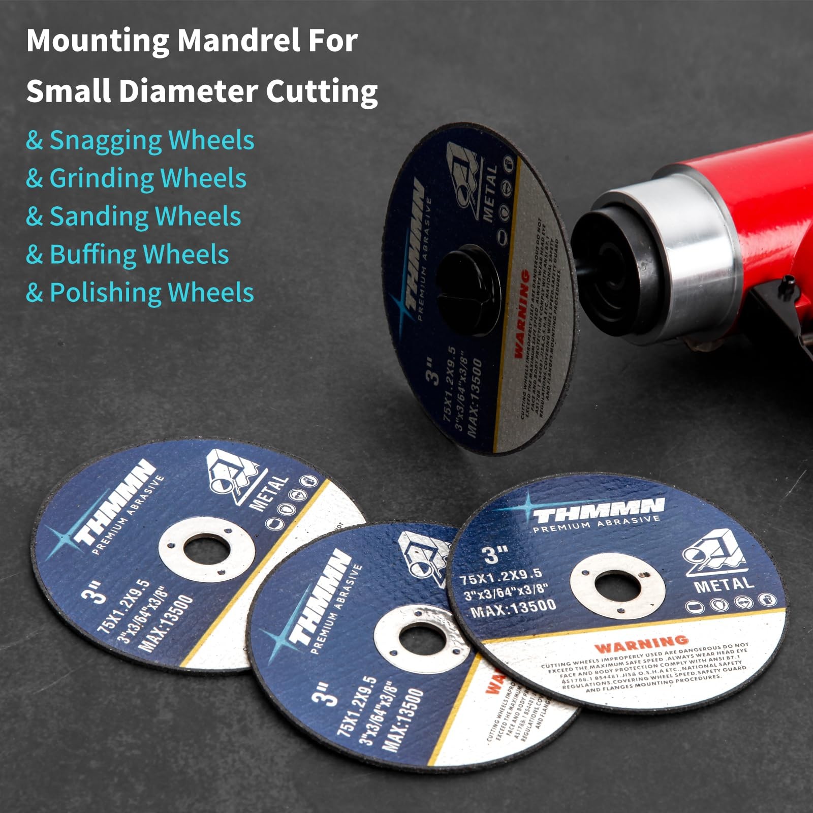 2Pack Cut-Off Wheel Mounting Mandrel Holder 3/8″ & 1/4″ Arbor Hole w/ 1/4″ Shaft