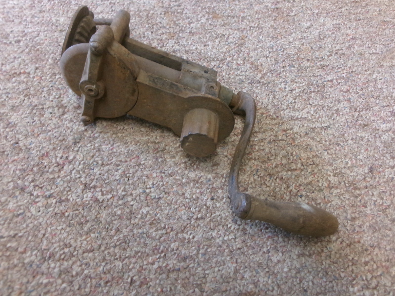 1867 ANTIQUE PECK STOW & WILCOX CO. METAL WORKING TOOL MACHINE HAND CRANK