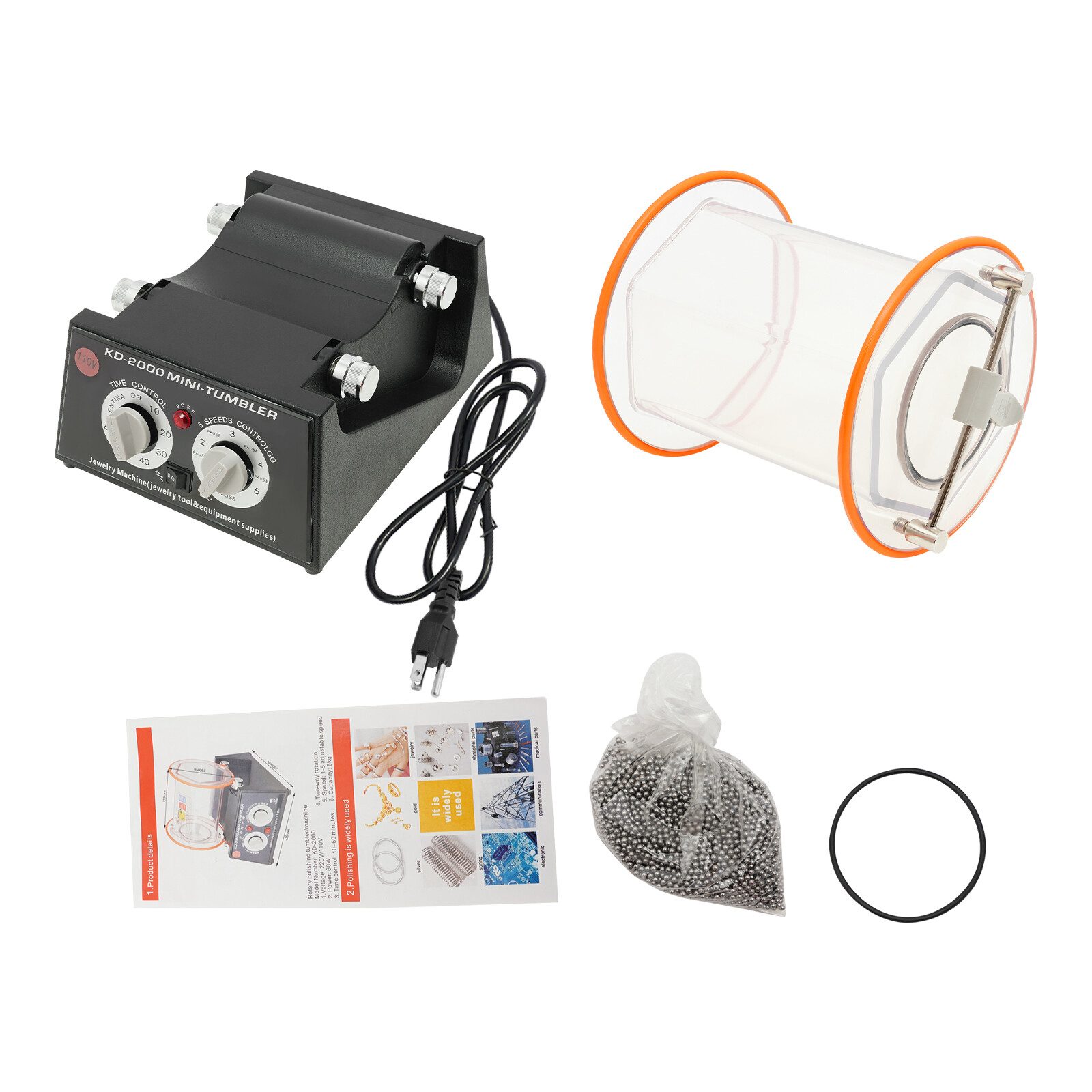 Electric Polisher Polishing Machine Jewelry Polishing Machine 500-3000RPM 5Gear