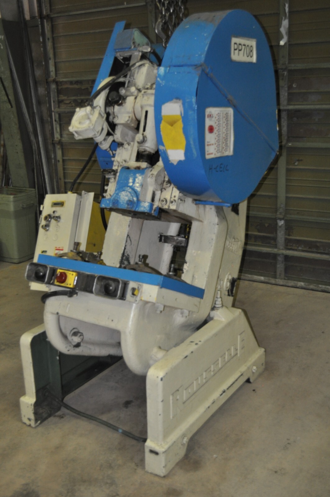 60 TON ROUSSELLE OBI PRESS 3″ STROKE 12.5″ SHUT HEIGHT 3.5″ ADJUSTMENT 50 SPM