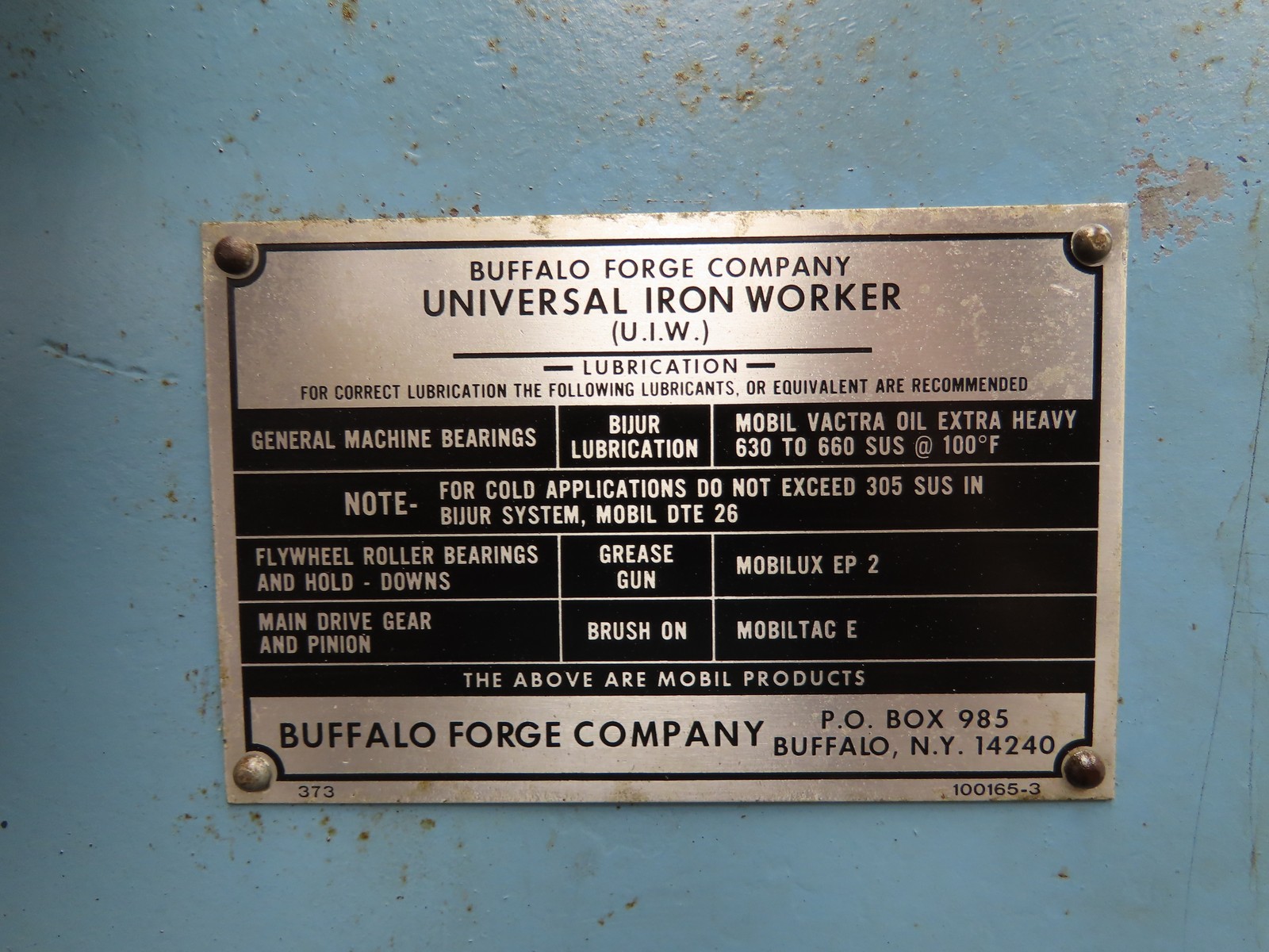 Buffalo 1/2 Mechanical Iron Worker UIW 50 Ton 3 HP 460V Shear Punch Cutter