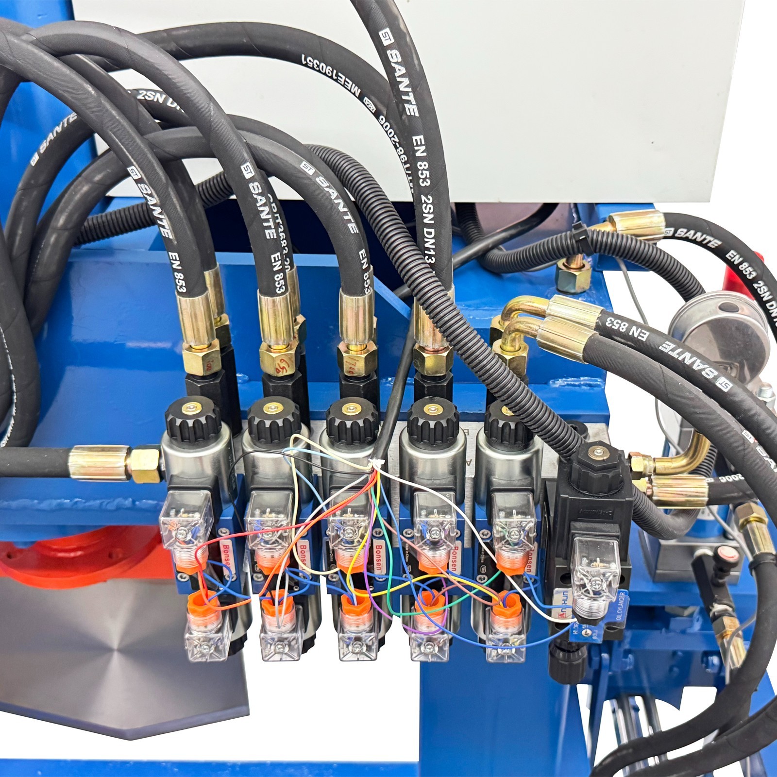 220V 3PH 5-in-1 60 Ton Hydraulic Copper Extractor Motor Stator Recycling Machine