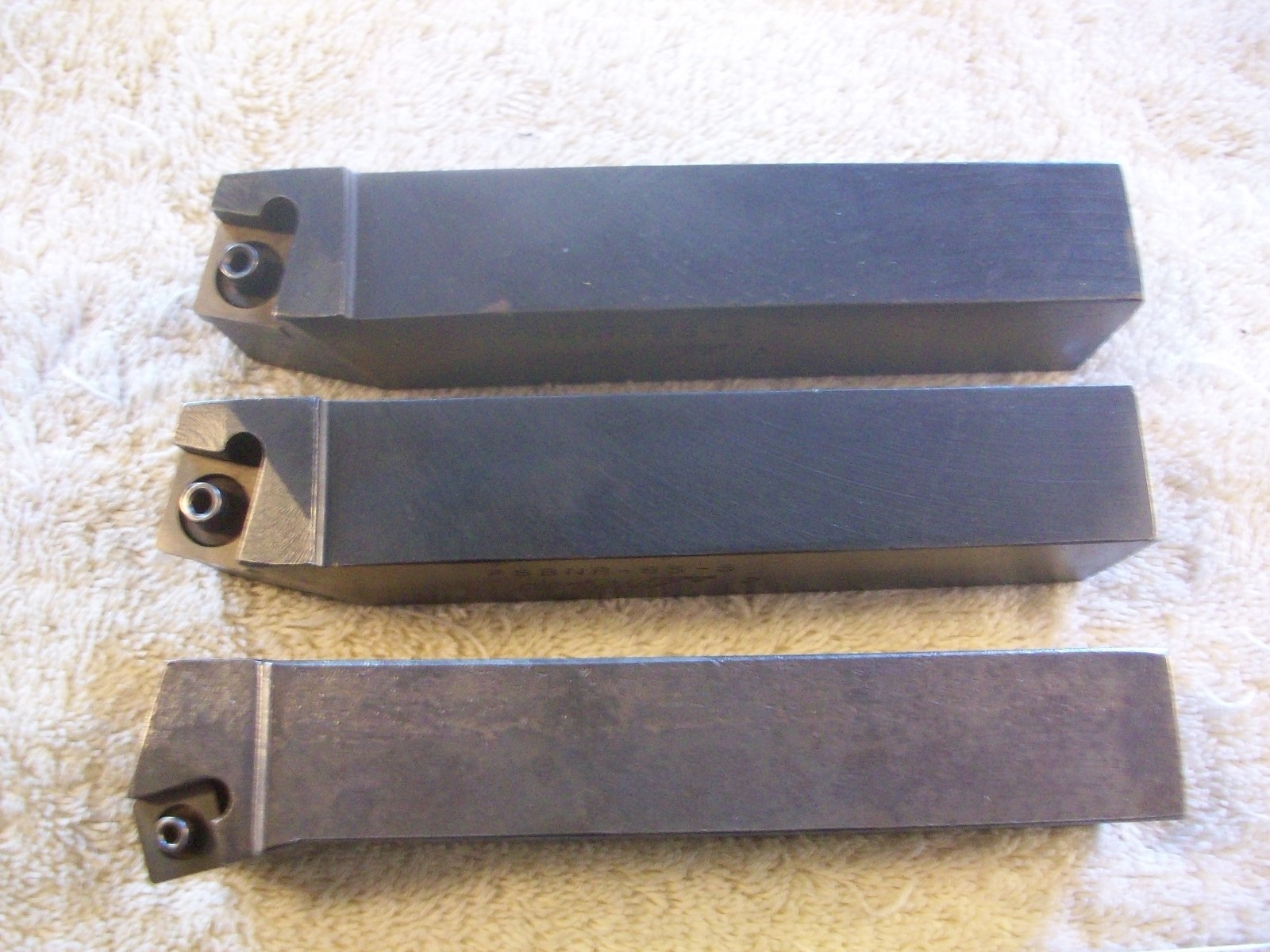 3 Heavy Vintage Carboloy Indexable Tool Holders 6″ Long 1 1/4″ X 1″ NOS NICE!