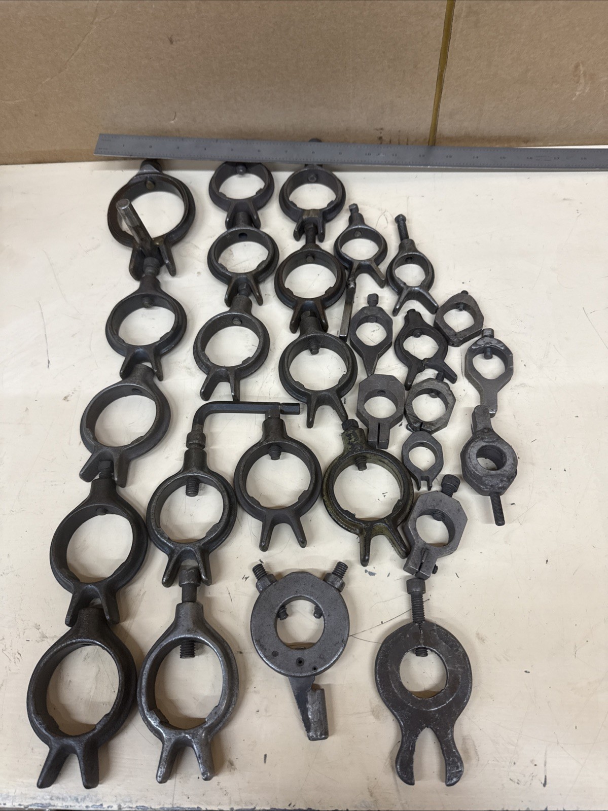 2-3/8”-3/4” Lot Of Lathe Drive Dogs Most Are Brown And Sharpe Lot 2