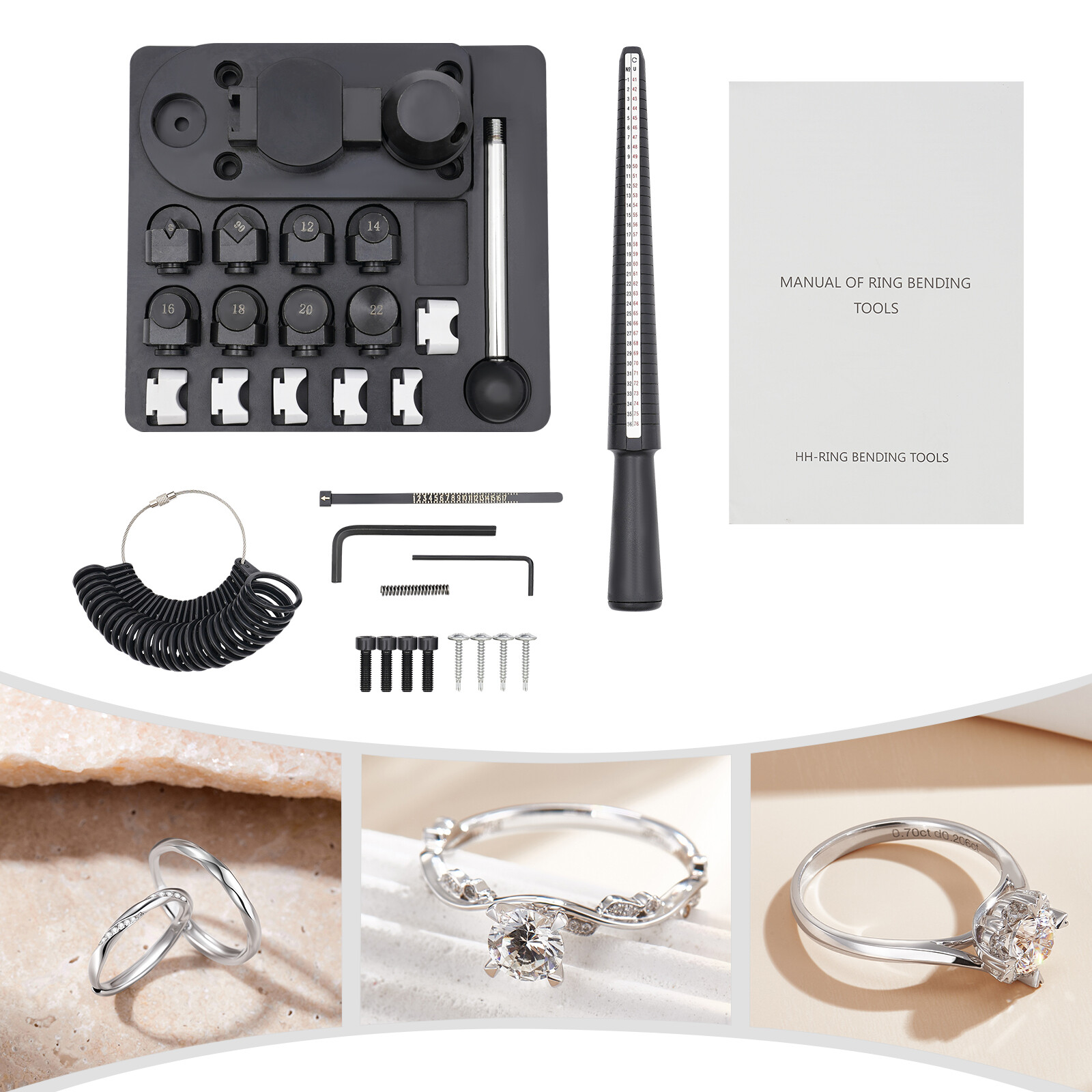 12mm-22mm Manual Ring Bending Tool Jewellery Making Tool Tabletop Ring Bender