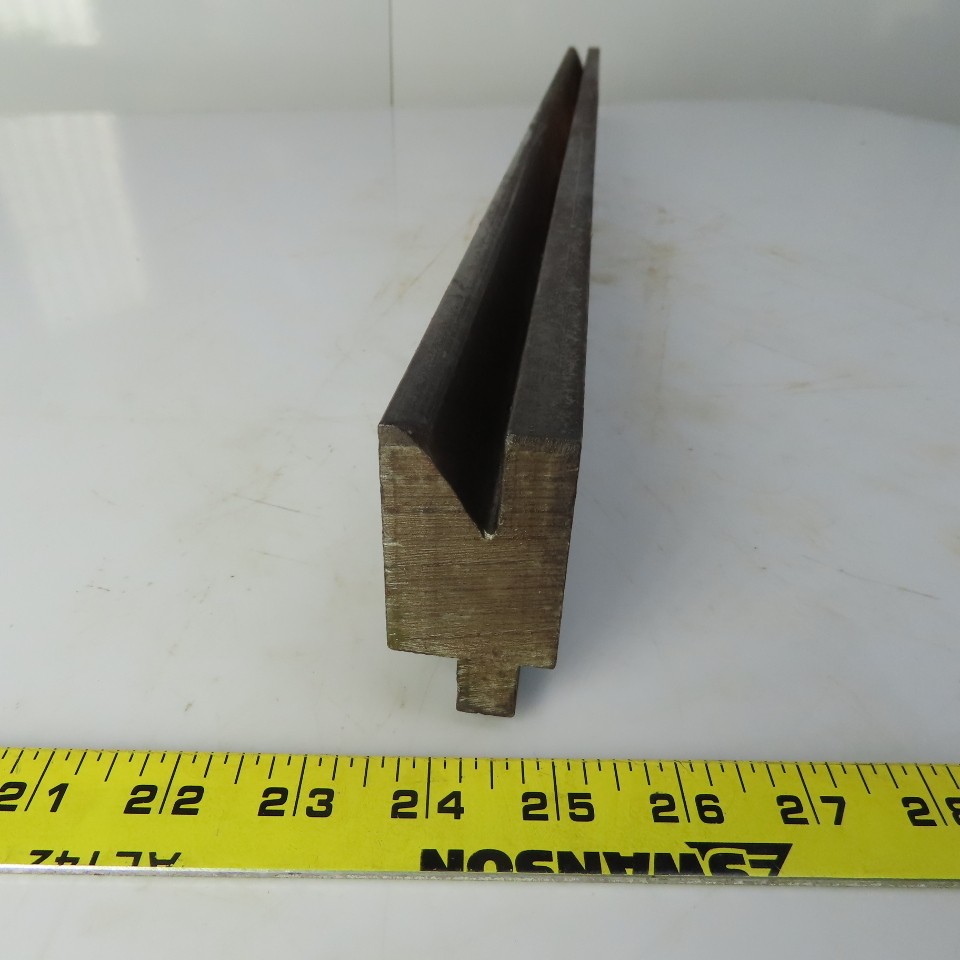 36″ Press Brake Forming V Angle Die Block 1/2″ Tang 2-3/8″ Ht. 1-3/8″ Thick