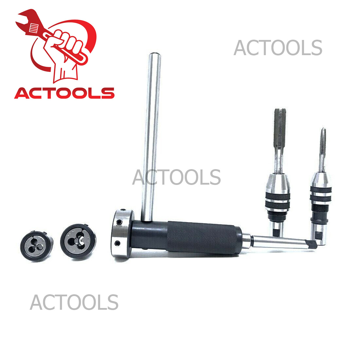 Lathe Tailstock Tap And Die Holder Set MT2 Shank Threading Tapping Kit 8 Pcs USA