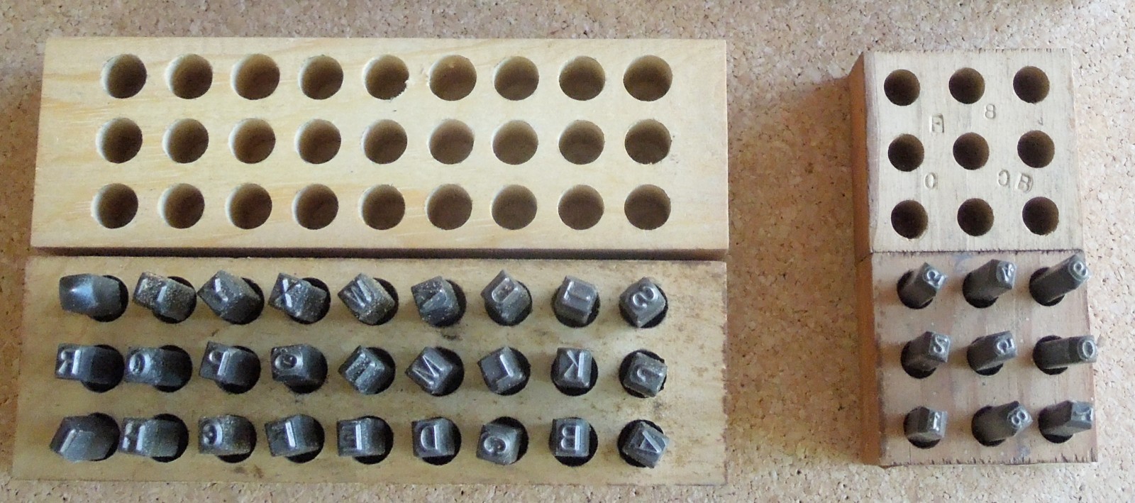 5 Boxes Vintage Sears Roebuck & CO Machine Cut Steel Letters & Numbers