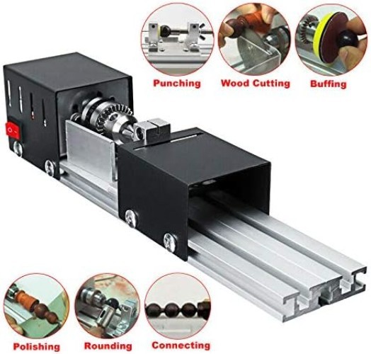 Mini Lathe Machine Tool DIY Woodworking Wood lathe Milling machine Grinding P…