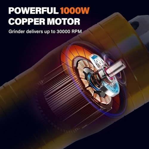 TOAUTO Flex Shaft Grinder 1000W 30000RPM Foot Pedal