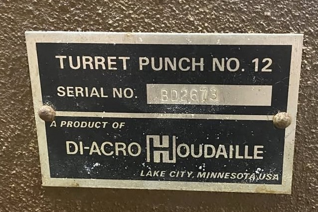 Di-Acro Turret Punch #12 with 7 rectangular punch sets