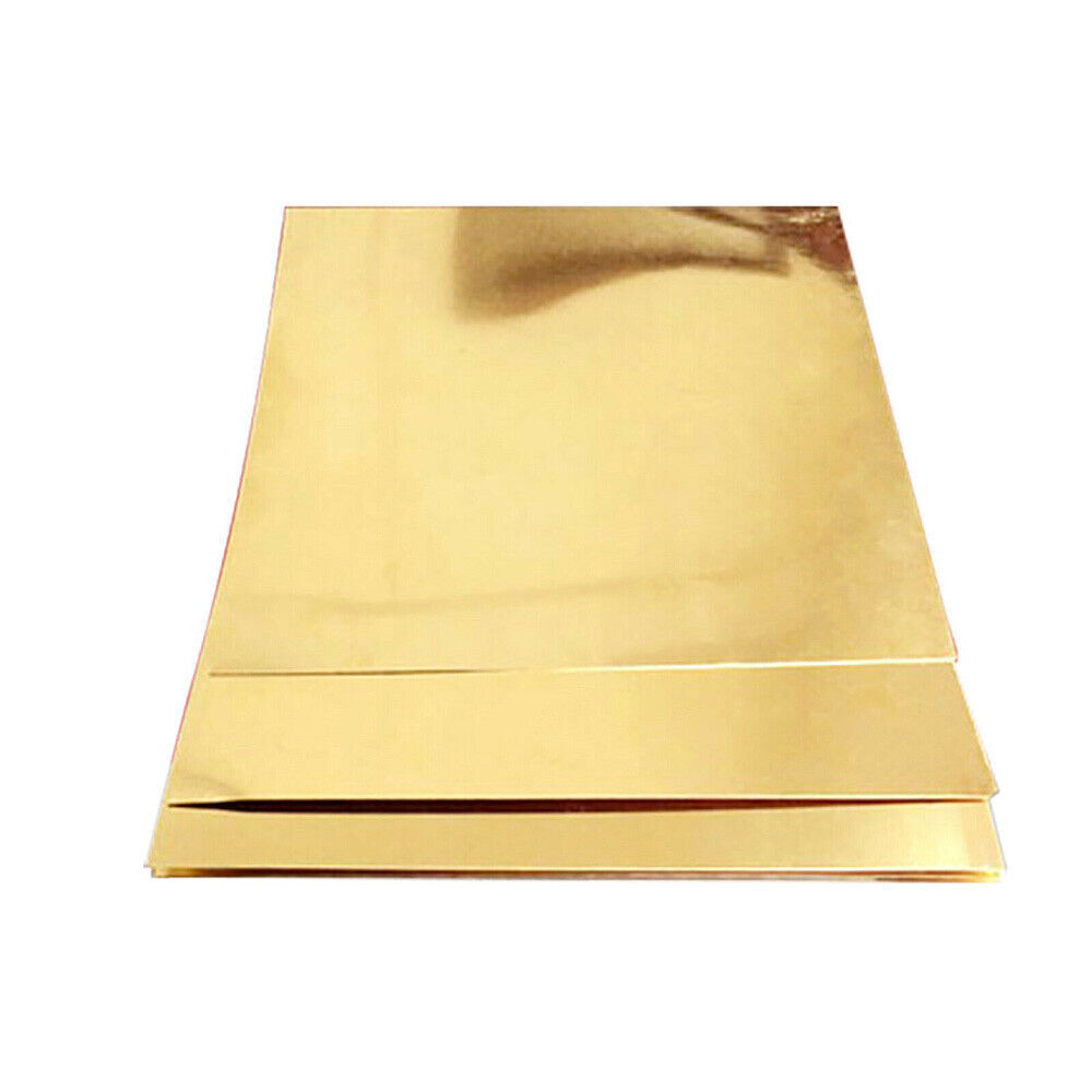 100~300mm CuZn40 H62 Brass Metal Flat Plate Square Sheet Foil Thick 0.5mm – 6mm
