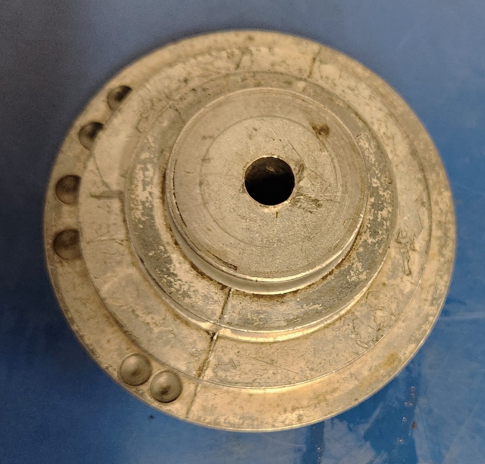 ATLAS LATHE 4 STEP PULLEY – 1/2 IN. BELT – FOR 1/2 IN. SHAFT – 2 SET SCREW LOCKS