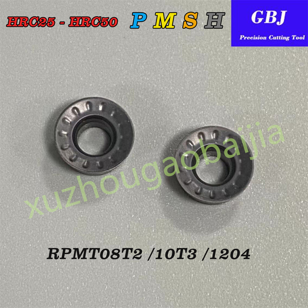GBJ RPMT 08T2 10T3 1204 MO-PM Carbide Milling Insert Machining hard steel HRC50