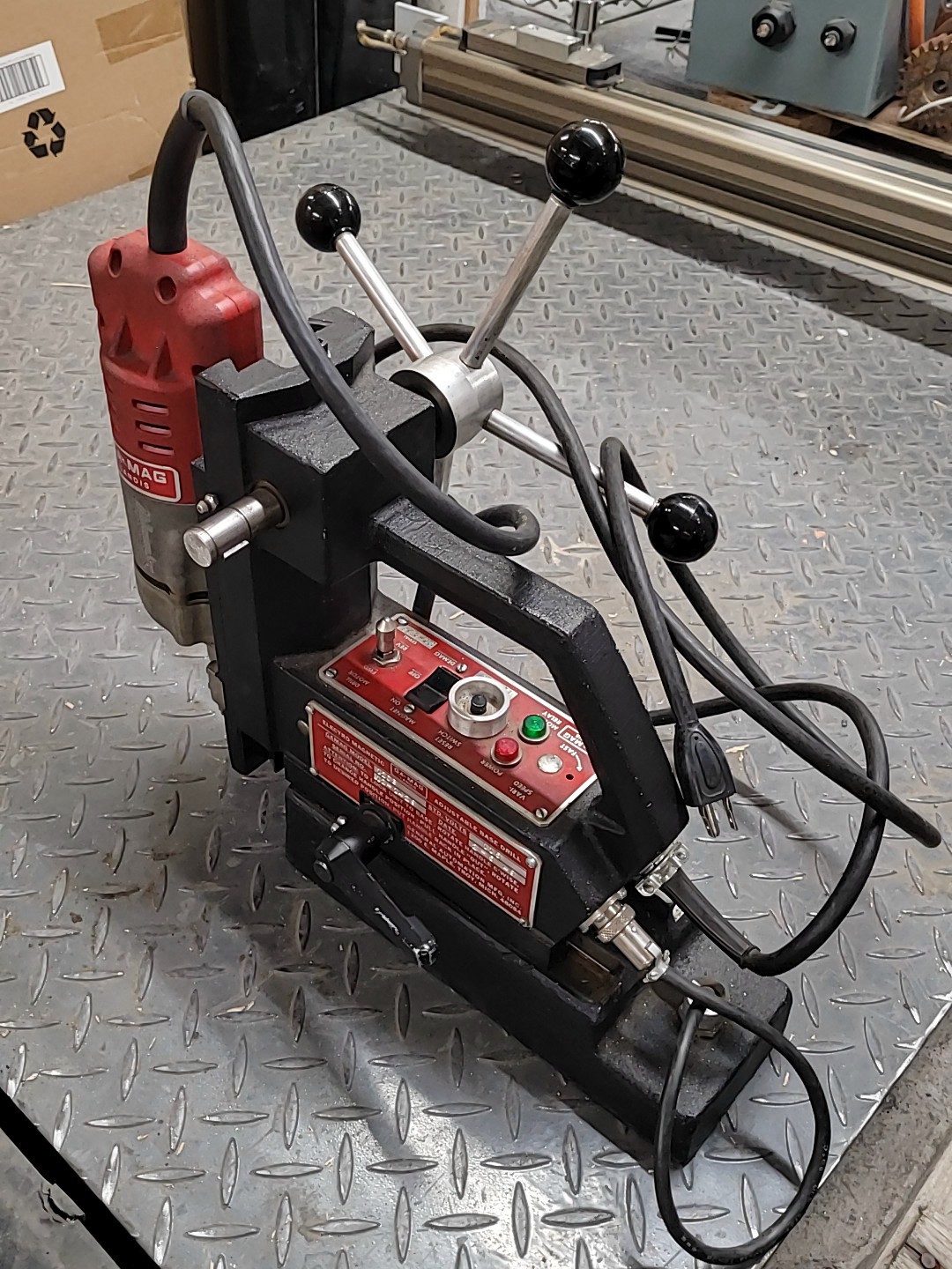 GaMag 1208 Landis Adjustable Magnetic Drill Press Fixed Speed + Reverse Mag Bore