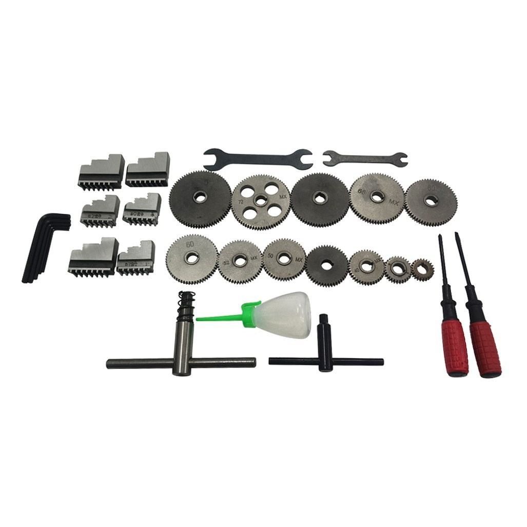 110V Variable Speed Lathe 1100W WM210V Double Chuck Metal Lathe 8″*32″