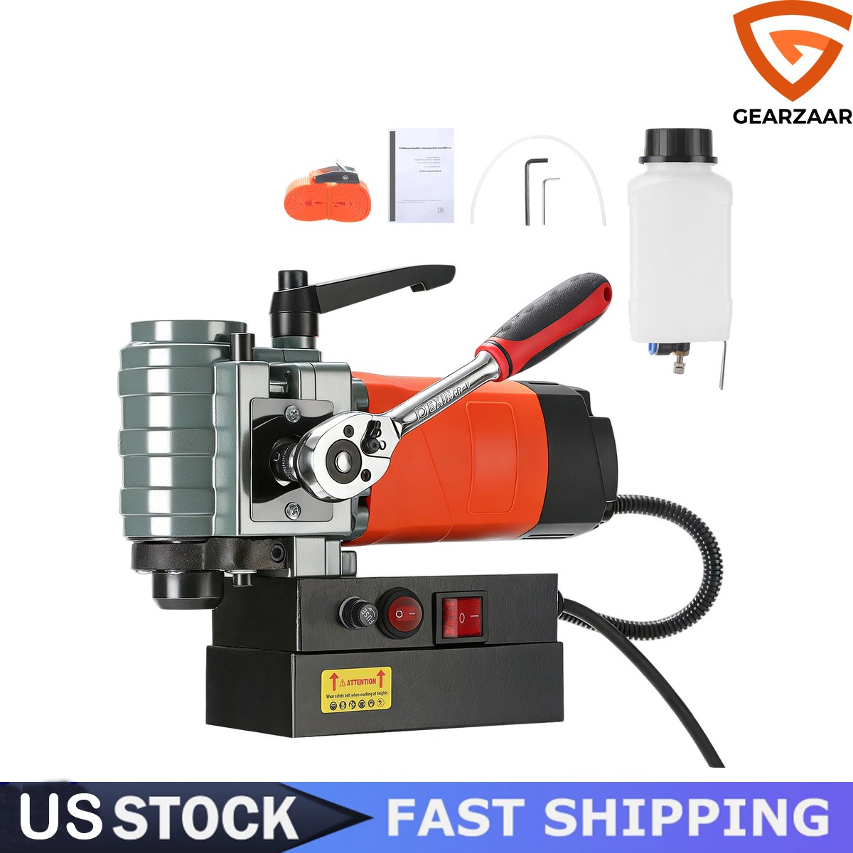 1300W Low Profile Mag Drill Light Weight Portable Magnetic Drill Press GEARZAAR