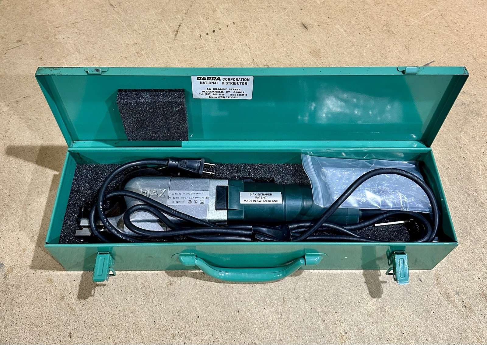 Dapra Biax HM-10 Variable Speed Half-Moon Pattern Scraper, 110V