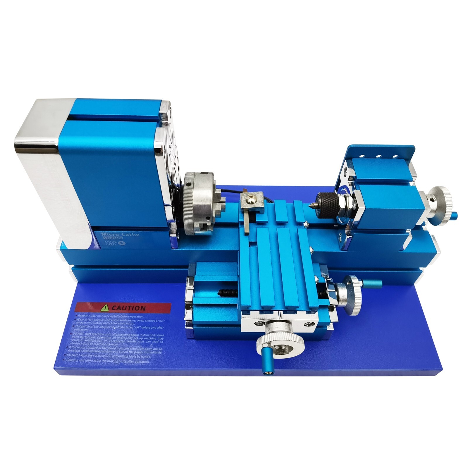 100-240V Mini Metal Lathe Machine for Woodwork,Soft Metals,Plexiglass,Plastic