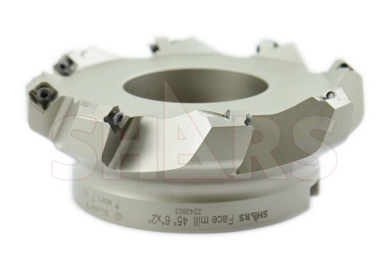 Shars CNC 6″ 45° Indexable Face Mill SEHT 43 Insert 8 Flutes NEW R[