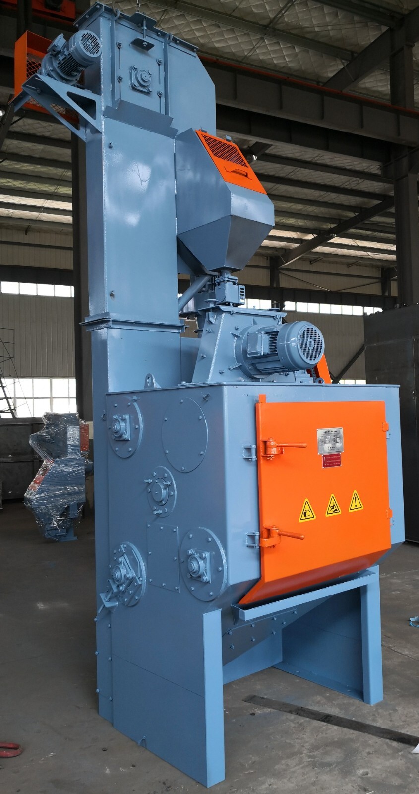 5 Cubic Foot Rubber Belt Tumble Shot Blast Machine “System” with Dust Collector