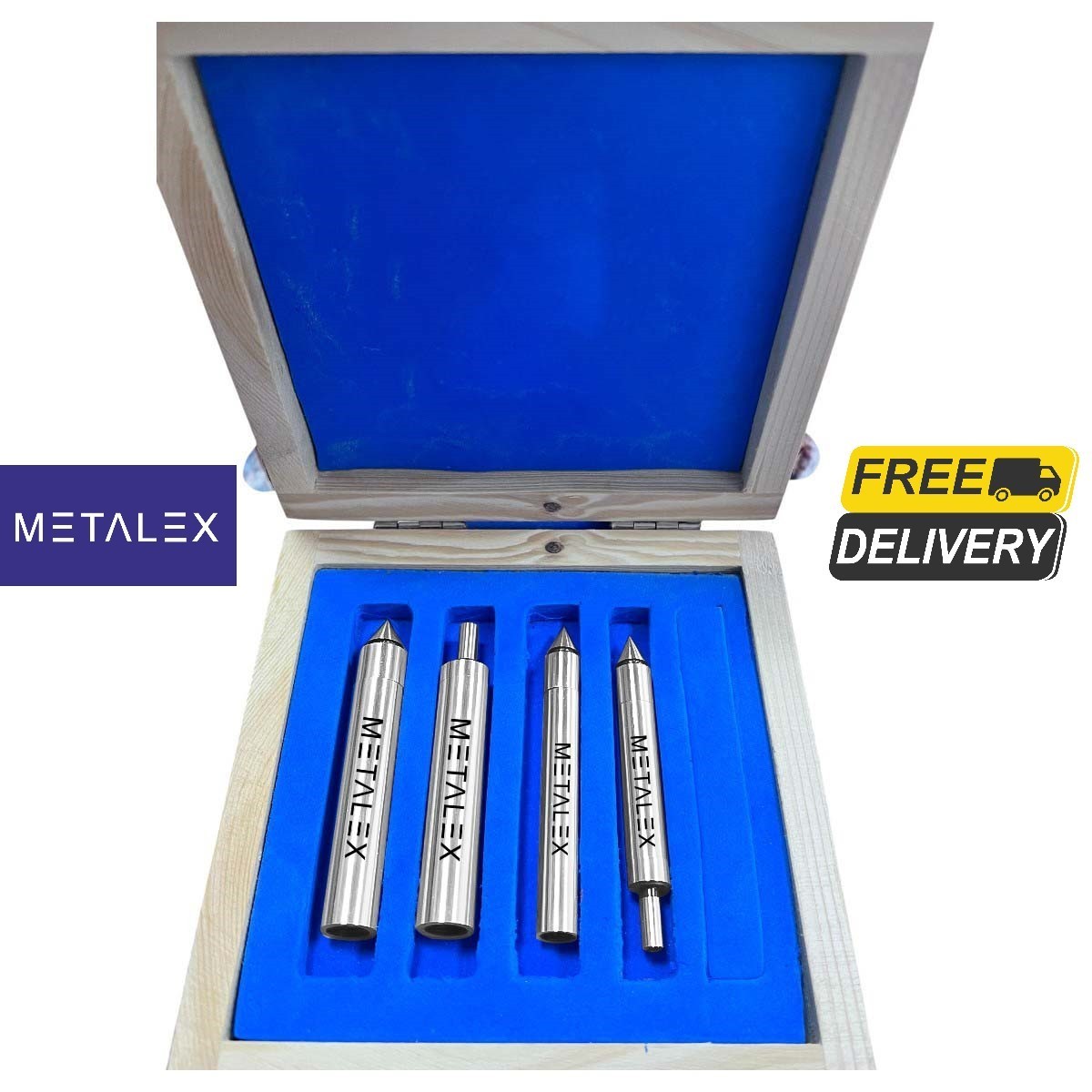 4 Pc Edge Center Finder Set Single Double End Wiggler Milling CNC Steel Tool Kit