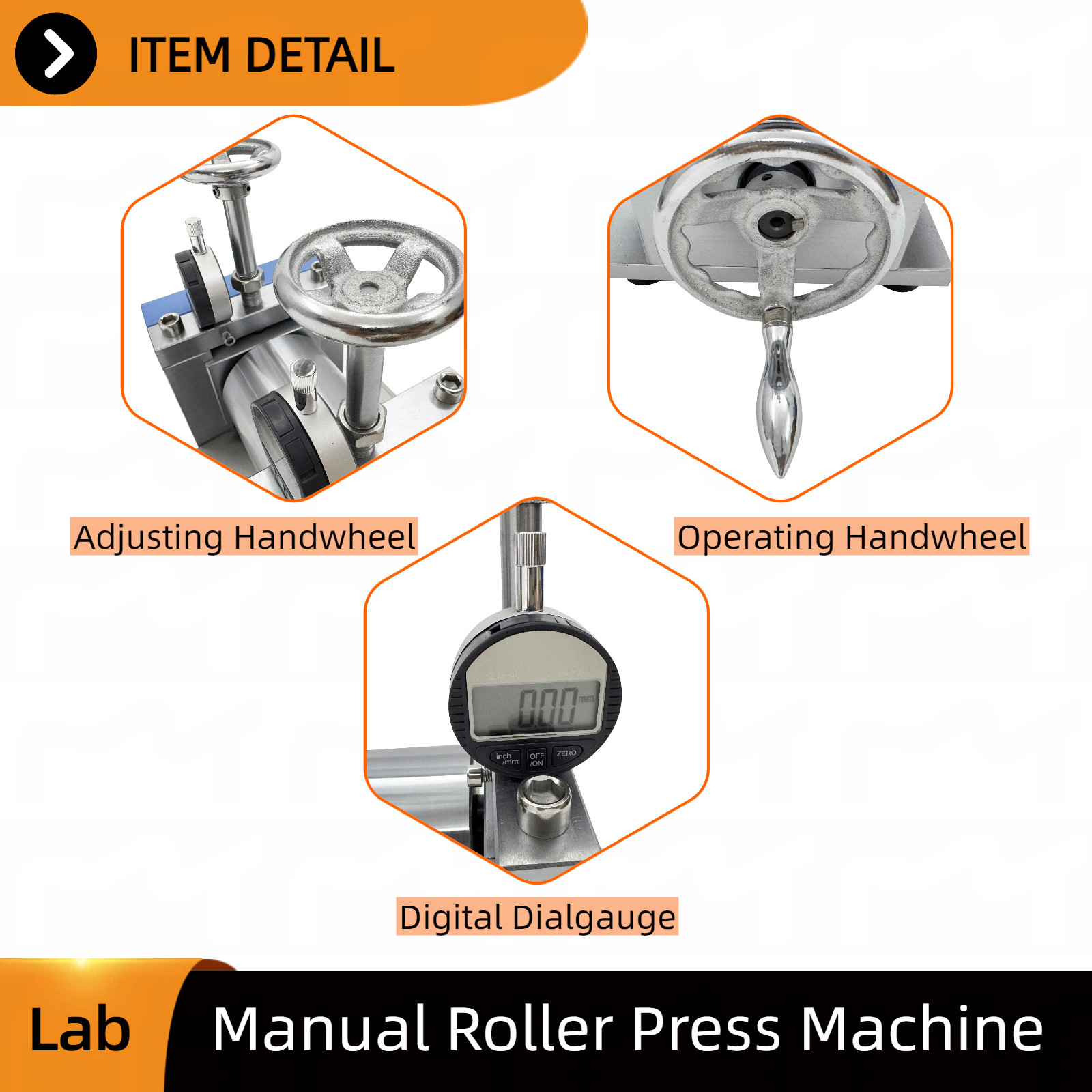 Manual Roller Press Lab Use with Digital Display for Battery Calendering