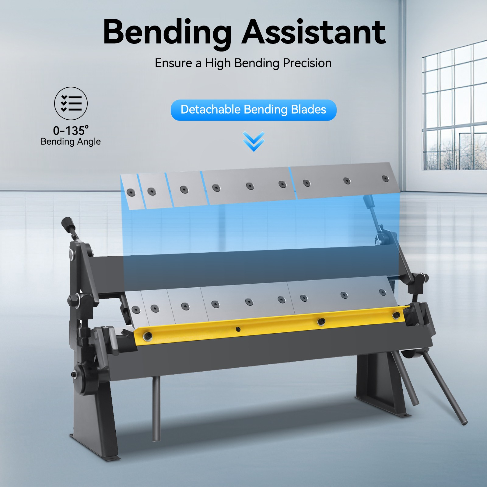 24 in Sheet Metal Bender 0-135° Brake Bending Box And Pan Brake Bending Tool