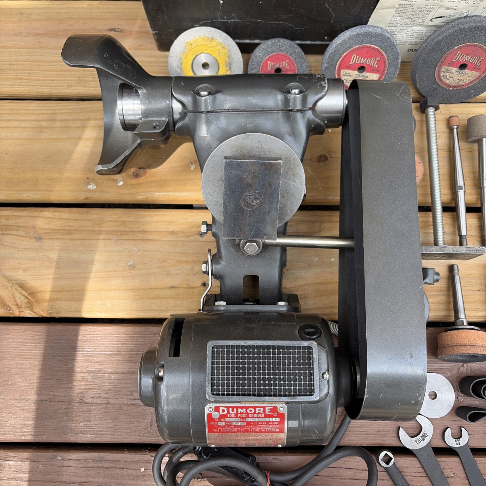 Dumore Tool Post Grinder Kit 7-011 With Case Heavy Duty Plus Extras