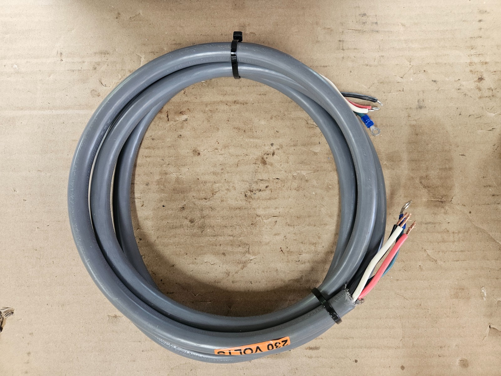 One Used Bridgeport Series I 9-foot Power Cord Southwire STOW 14AWG 4/C