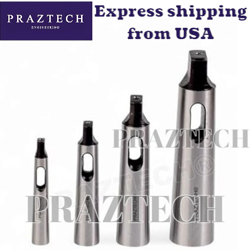 4pcs Morse Taper Sleeve Reducing Adapter Set MT0–MT4 Drill Reamer Lathe Milling
