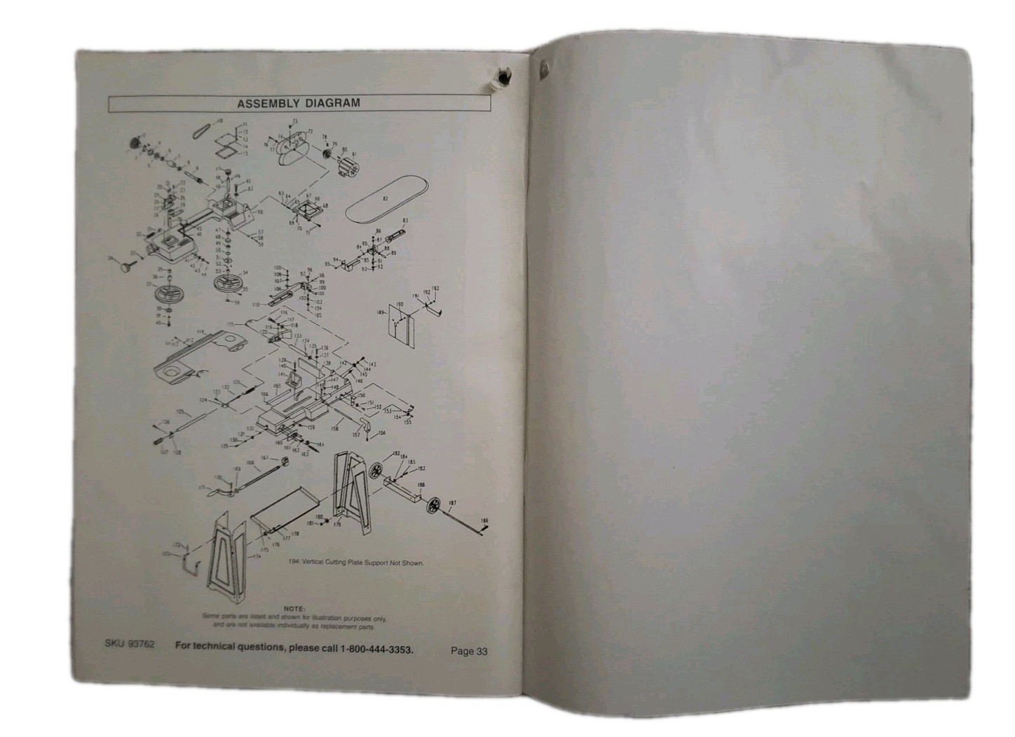 93762 Central Machinery 1 HP Horizontal/Vertical Metal Cutting Band Saw Manual