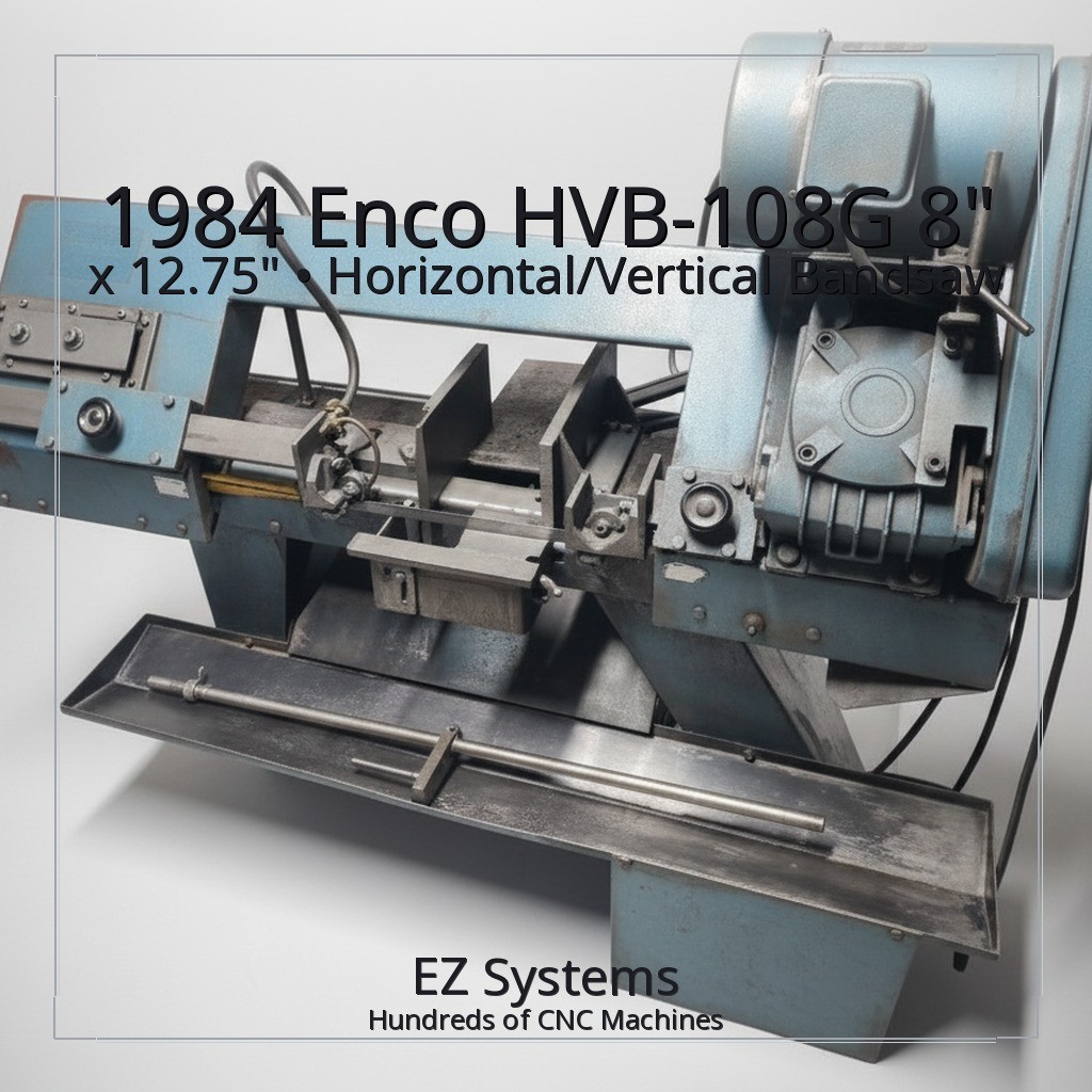 1984 Enco HVB-108G 8″ x 12.75″ Horizontal/Vertical Bandsaw