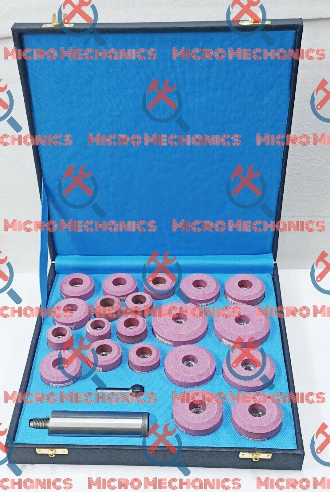SIOUX PINK VALVE SEAT GRINDING STONES WHEELS 20 PCS + STONE HOLDER 0.385″ BORE