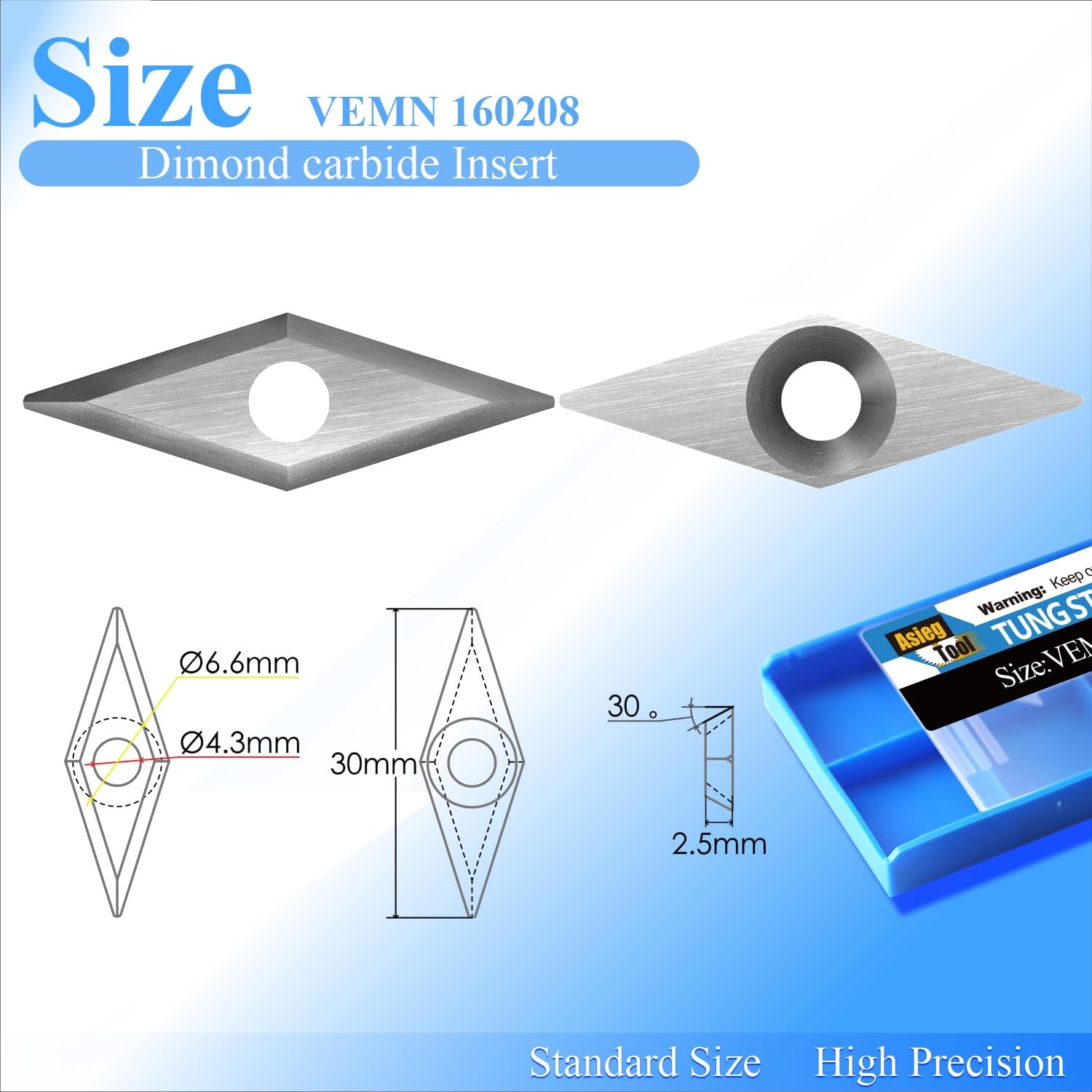 Ci4 Diamond Tungsten Carbide Replacement Cutter Inserts Planer Knives With Radiu